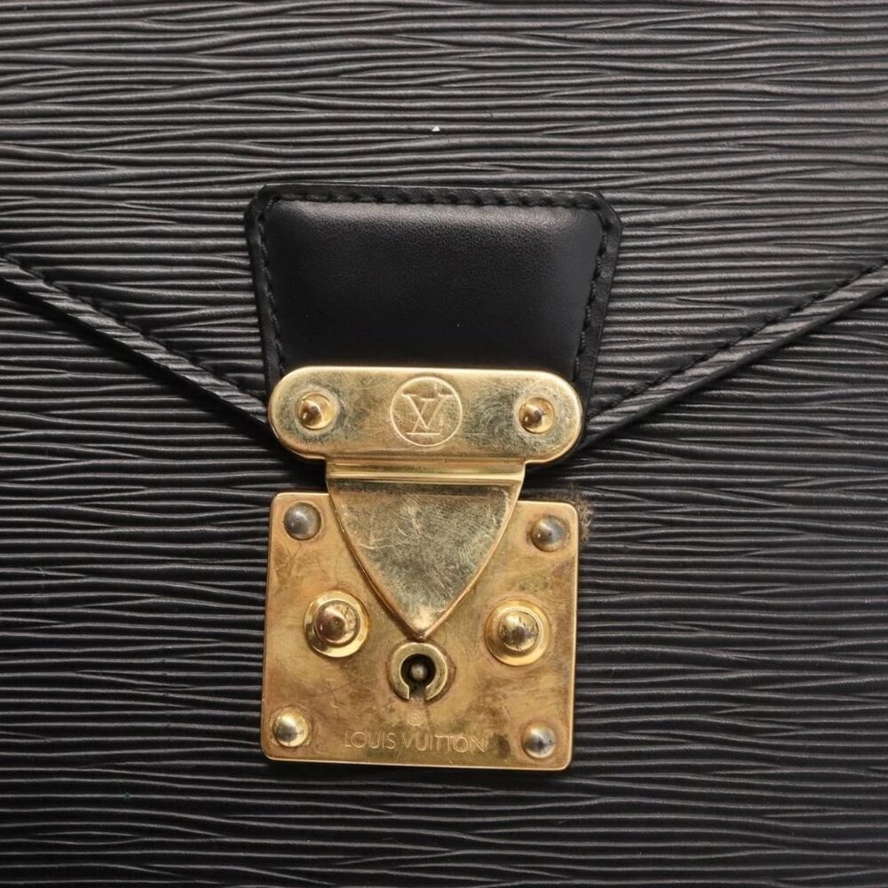 LOUIS VUITTON Epi Serviette Ambassador Business Bag Black M54412 LV Auth BA8580 - Picture 10 of 16